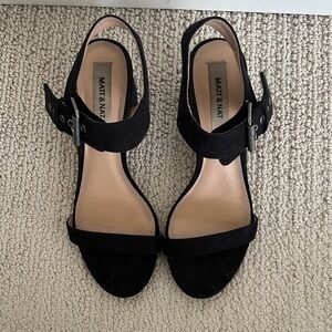 MATT & NAT Chunky Heel Buckle Sandals